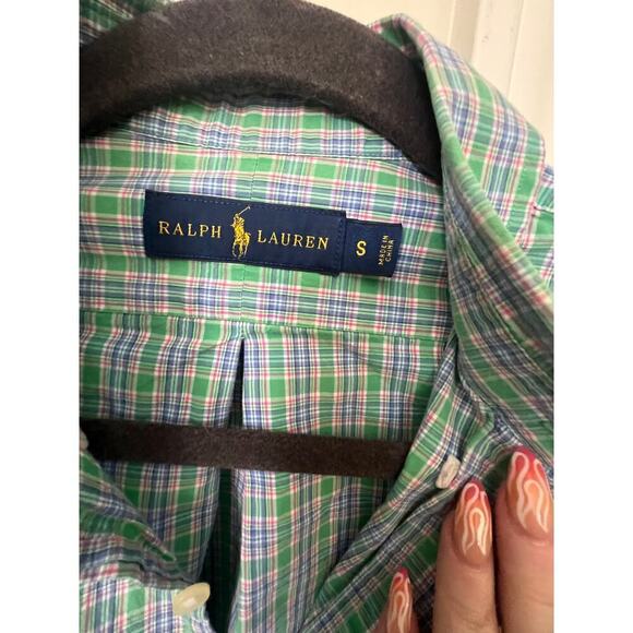 RALPH LAUREN LONG SLEEVE PLAID BUTTON UP MENS SIZE SMALL - Picture 4 of 8